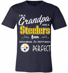 I'M A Grandpa And A NFL Pittsburgh Steelers Pretty Much Perfect Canvas USA - zezetee