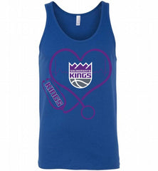 Nurse Heartbeat Love Sacramento Kings Tank - zezetee