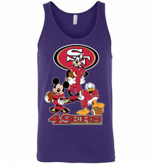 Mickey Goofy Donald Disney  San Francisco 49ers Football Gift Tank - zezetee