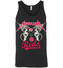 Metallica Cincinnati Reds Logo Tank - zezetee