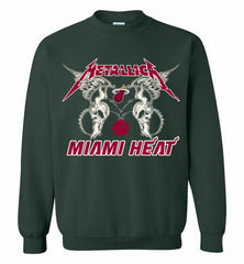 Metallica Miami Heat Logo Crewneck Sweatshirt - zezetee