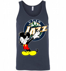 Disney Mickey Mouse Dabbing Utah Jazz Tank - zezetee