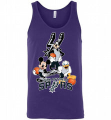 Mickey Goofy Donald Loves San Antonio Spurs Basketball Fans Tank - zezetee