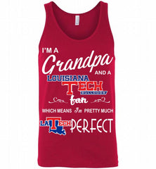 I'M A Grandpa And A Louisiana Tech Bulldogs Fan Tank - zezetee