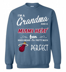 I'M A Grandma And A Miami Heat Fans Perfect Crewneck Sweatshirt - zezetee