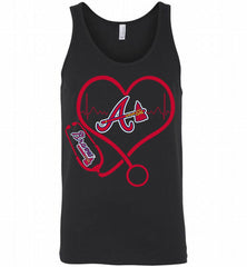 Nurse Heartbeat Atlanta Braves Tank - zezetee