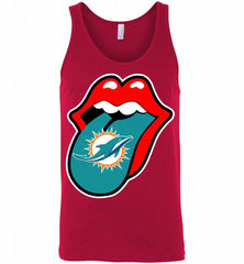 Miami Dolphins  x The Rolling Stones Logo Tank - zezetee