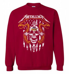 Metallica Snake Skull Denver Nuggets Logo Crewneck Sweatshirt - zezetee