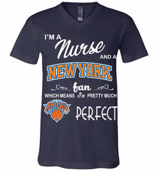 I'M A Nurse And A New York Knicks Fans Perfect V-Neck Shirt - zezetee
