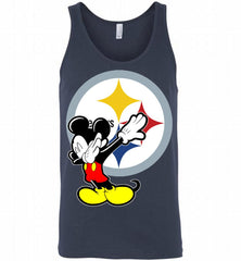 Disney Mickey Mouse Dabbing Pittsburgh Steelers Tank - zezetee