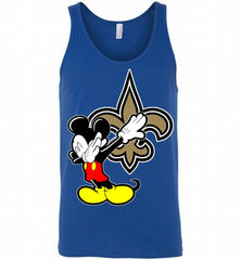Disney Mickey Mouse Dabbing New Orleans Saints Tank - zezetee