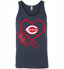 Nurse Heartbeat Cincinnati Reds Tank - zezetee