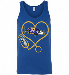 Nurse Heartbeat Baltimore Ravens Tank - zezetee