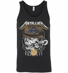 Metallica Skull Milwaukee Brewers Logo Tank