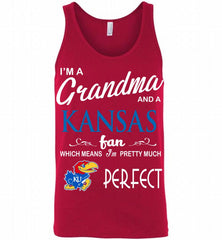 I'M A Grandma And A Kansas Jayhawks Fan Tank - zezetee