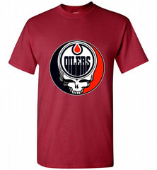 NHL TEAM EDMONTON OILERS X GRATEFUL DEAD LOGO BAND Shirt - zezetee