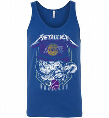 Metallica Skull Snake Los Angeles Lakers Tank - zezetee