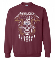 Metallica Milwaukee Brewers Logo Crewneck Sweatshirt - zezetee