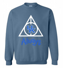 KENTUCKY WILDCATS DEATHLY HALLOWS ALWAYS GIFT Crewneck Sweatshirt - zezetee