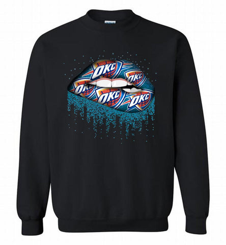 Lip Oklahoma City Thunder Crewneck Sweatshirt - zezetee