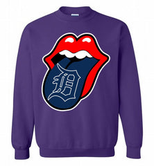 Detroit Tigers  x The Rolling Stones Logo Crewneck Sweatshirt - zezetee
