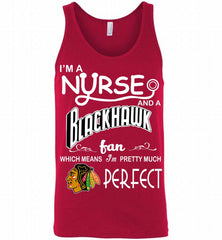 I'M A Nurse And A Chicago Blackhawks Fans Gift Tank - zezetee