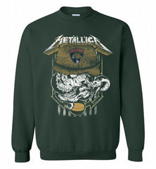 Metallica Skull Snake Florida Panthers Crewneck Sweatshirt - zezetee