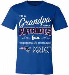 I'M A Grandpa And A New England Patriots Pretty Much Perfect Canvas USA - zezetee
