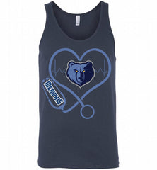 Nurse Heartbeat Love Memphis Grizzlies Tank - zezetee