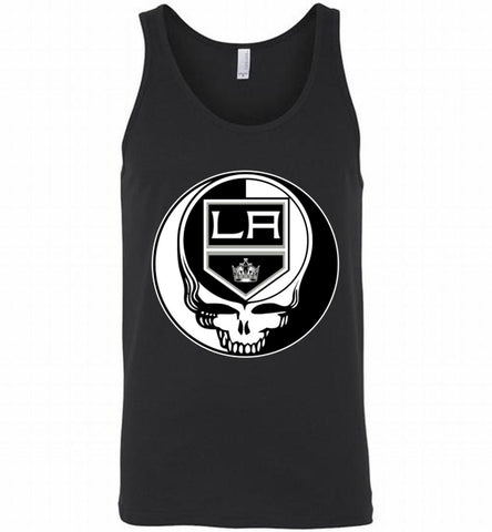 NHL TEAM LOS ANGELES KINGS X GRATEFUL DEAD LOGO BAND Tank - zezetee