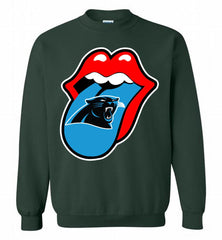 Carolina Panthers  x The Rolling Stones Logo Crewneck Sweatshirt - zezetee