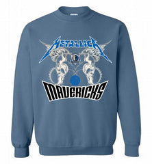 Metallica Dallas Mavericks Logo Crewneck Sweatshirt - zezetee