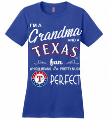 I'M A Grandma And A Texas Rangers Fans Gift Ladies Perfect - zezetee