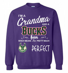 I'M A Grandma And A Milwaukee Bucks Fans Perfect Crewneck Sweatshirt - zezetee