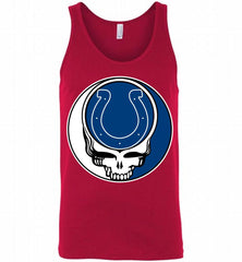 Indianapolis Colts Grateful Dead Logo Band Tank - zezetee