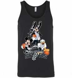 Mickey Goofy Donald Loves San Antonio Spurs Basketball Fans Tank