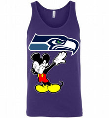 Disney Mickey Mouse Dabbing Seattle Seahawks Tank - zezetee