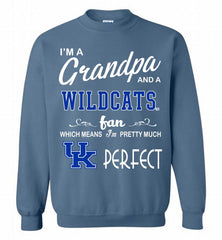I'M A Grandpa And A Kentucky Wildcats Fan Crewneck Sweatshirt - zezetee