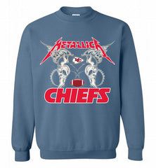 Metallica Kansas City Chiefs Logo Crewneck Sweatshirt - zezetee