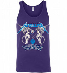 Metallica Oklahoma City Thunder Logo Tank - zezetee