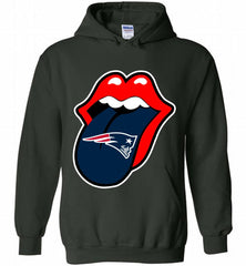 New England Patriots  x The Rolling Stones Logo Hoodie - zezetee