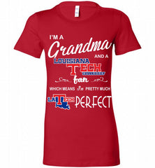 I'M A Grandma And A Louisiana Tech Bulldogs Fan Bella Ladies Tee - zezetee