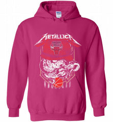 Metallica Skull Snake Chicago Bulls Hoodie - zezetee