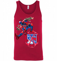 Deadpool Fan Love New York Rangers Awesome Tank - zezetee