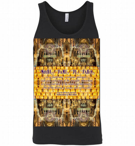 Notre-Dame Cathedral Rose Stained Glass Candles Novel Quote Tank - zezetee