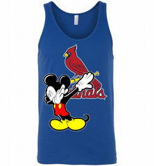 Disney Mickey Mouse Dabbing St Louis Cardinals Tank - zezetee