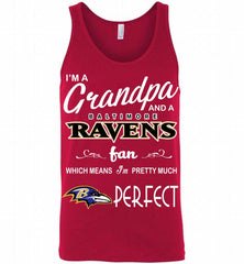 I'M A Grandpa And A Baltimore Ravens Pretty Much Perfect Tank - zezetee