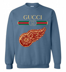 Gucci Detroit Red Wings Logo Crewneck Sweatshirt - zezetee