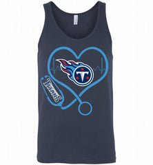 Nurse Heartbeat Tennessee Titans Tank - zezetee