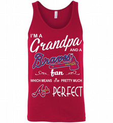 I'M A Grandpa And A Atlanta Braves Fans Gift Tank - zezetee
